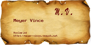 Meyer Vince névjegykártya